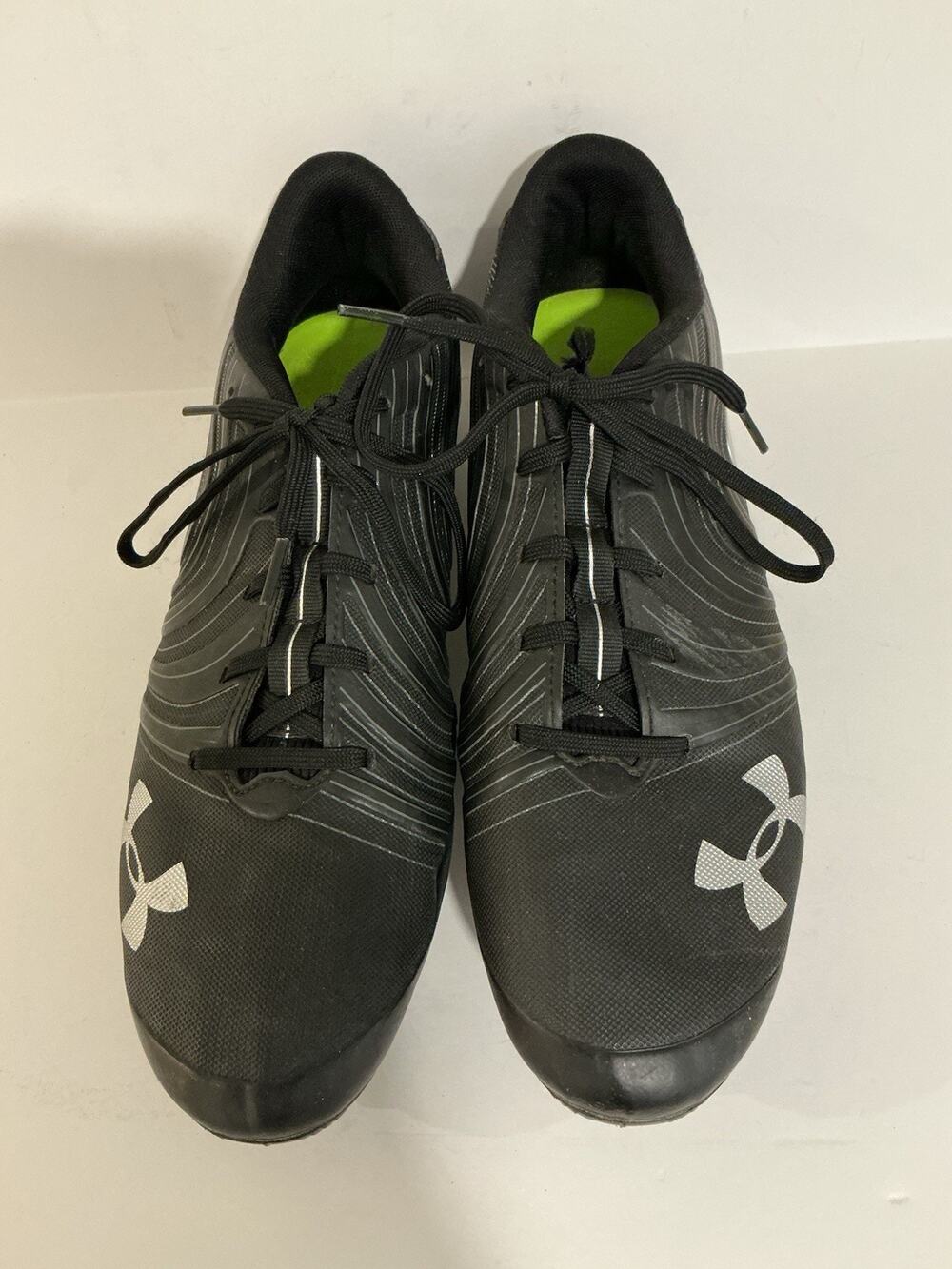 Under Armour Nitro Mens Football Cleats Barely Used Black Silver Low Top Size 14